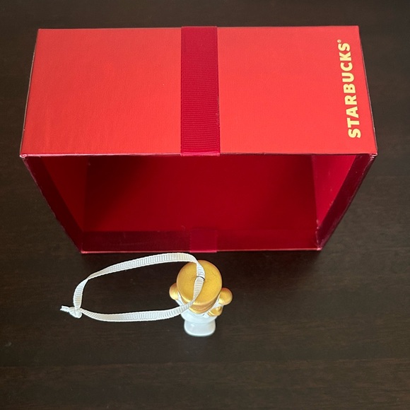 🎄Starbucks Ceramic White With Gold Accents Ornaments Set 2012 NWT - Picture 8 of 14